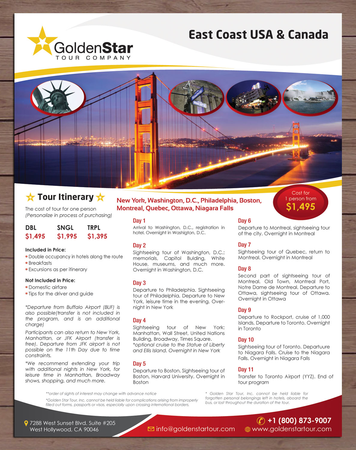 Flyer-Design von Sbss für Golden Star Tour, Inc. | Design #2644406