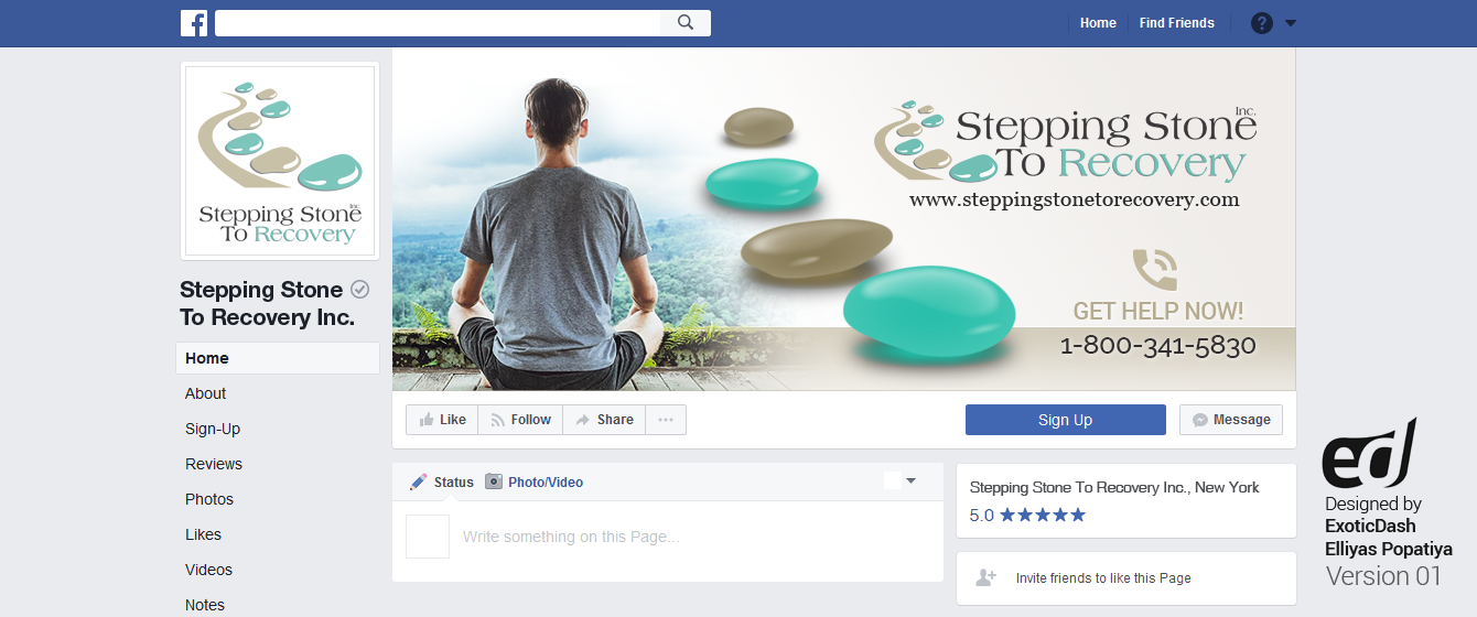 Facebook Design by ExoticDash for Stepping Stone To Recovery | Design #16010371