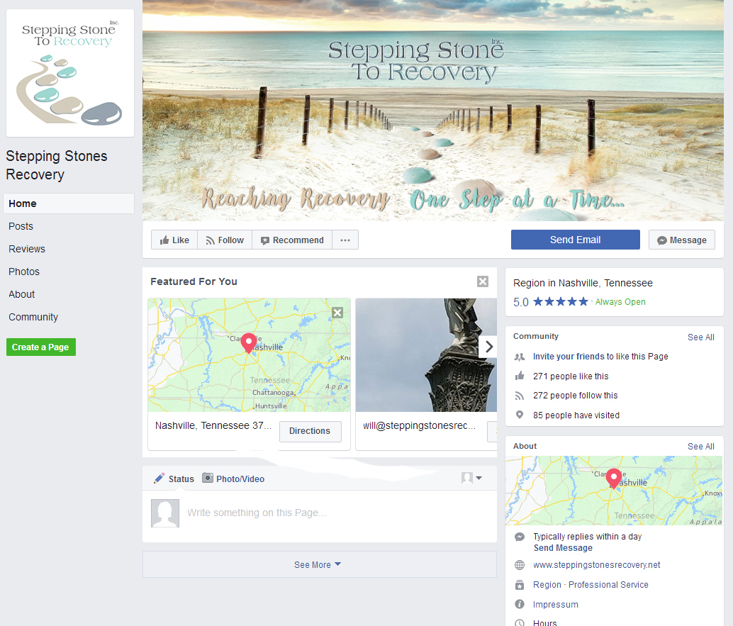 Facebook Design by Melanie for Stepping Stone To Recovery | Design #15997177