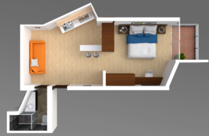 Habita Furnished Apartments 3d Views  | 3D Design by Creative Shots Studio