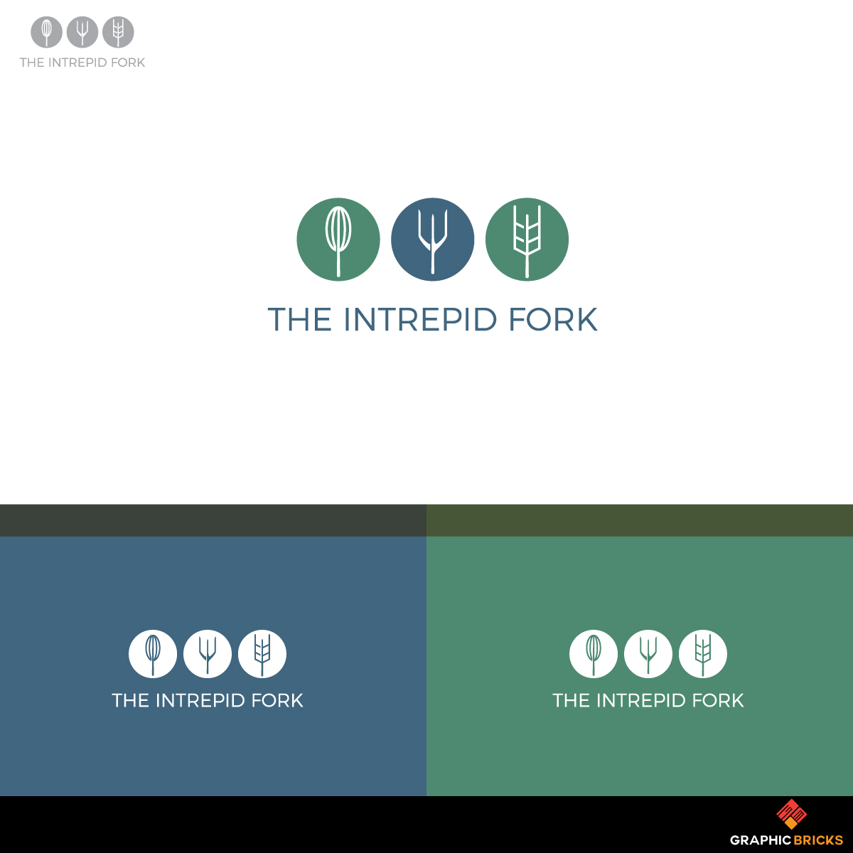 Logo Design by Graphic Bricks for The Intrepid Fork | Design #15980062