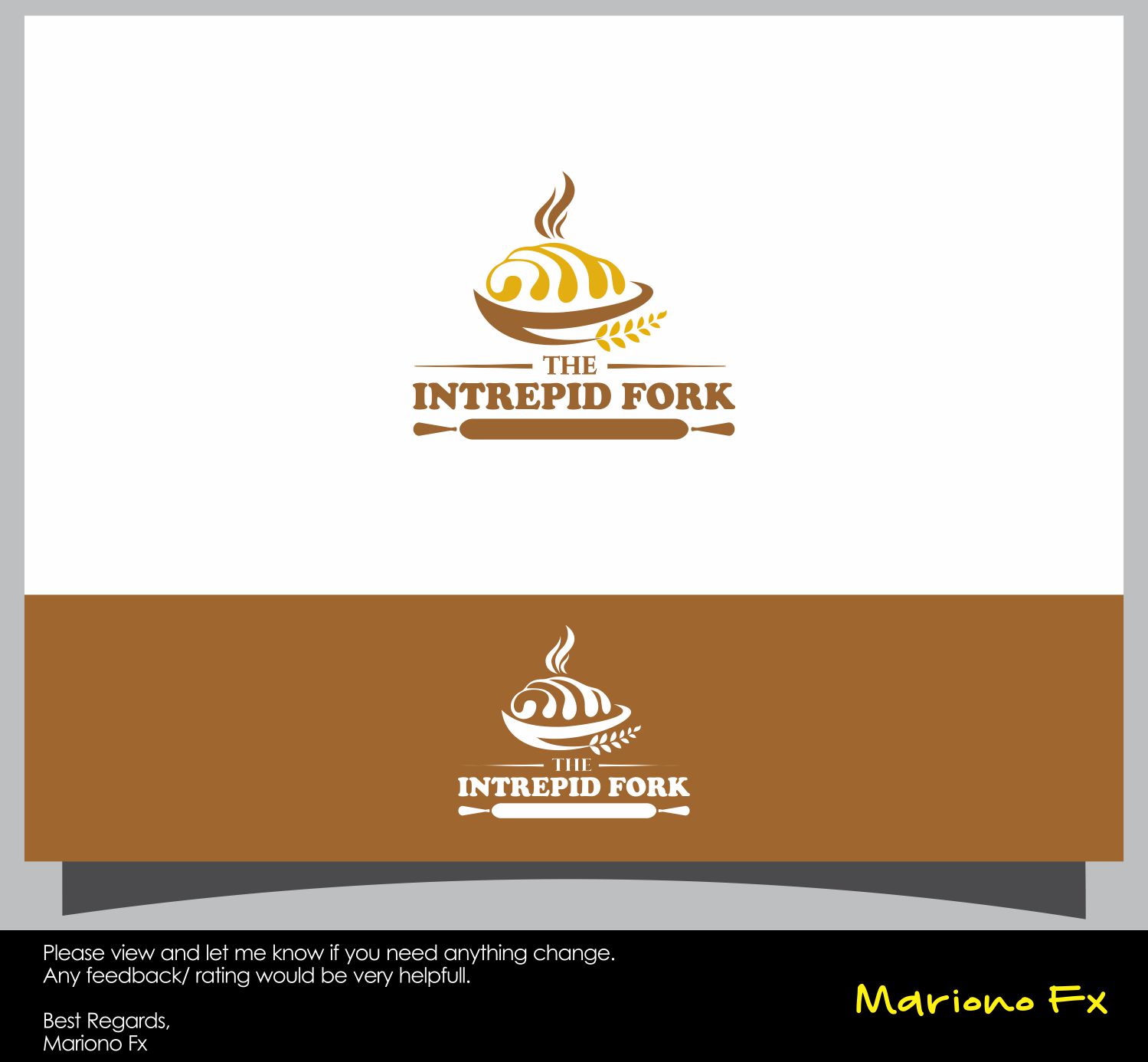 Logo-Design von Mariono Fx für The Intrepid Fork | Design #15979061