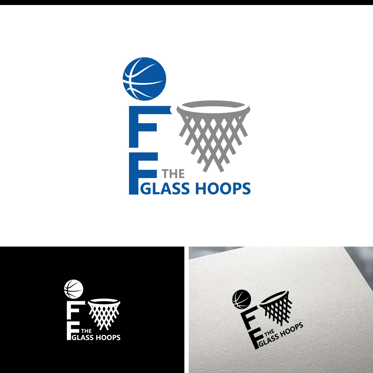 Logo Design by e-graphics for Off the Glass Hoops | Design #15980853