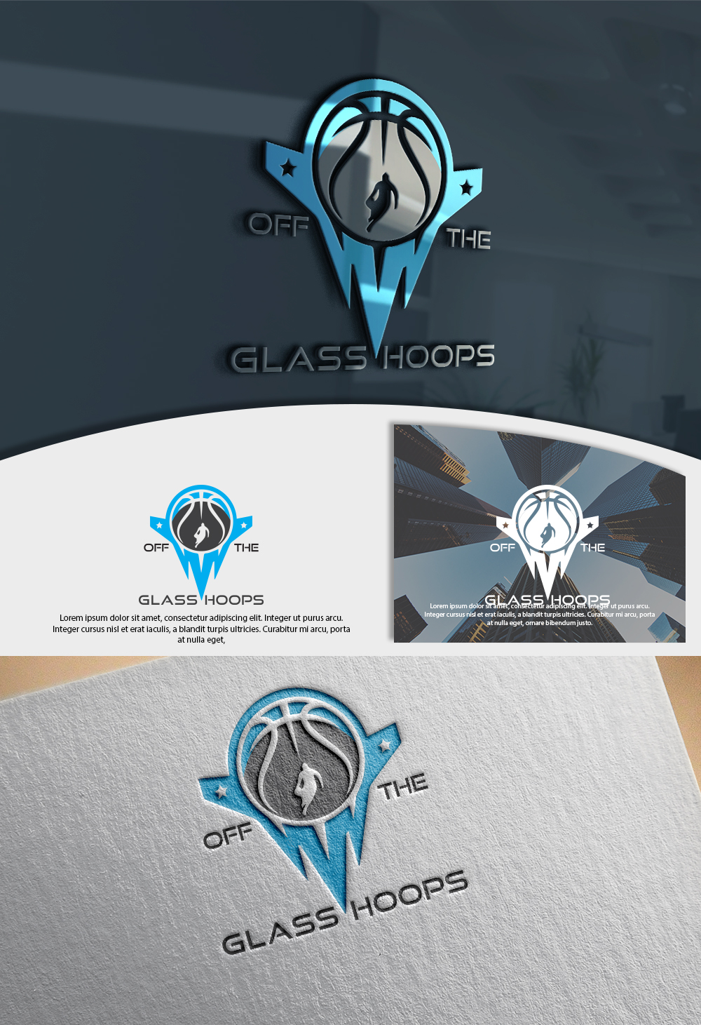 Logo Design by Renewable for Off the Glass Hoops | Design #15992148
