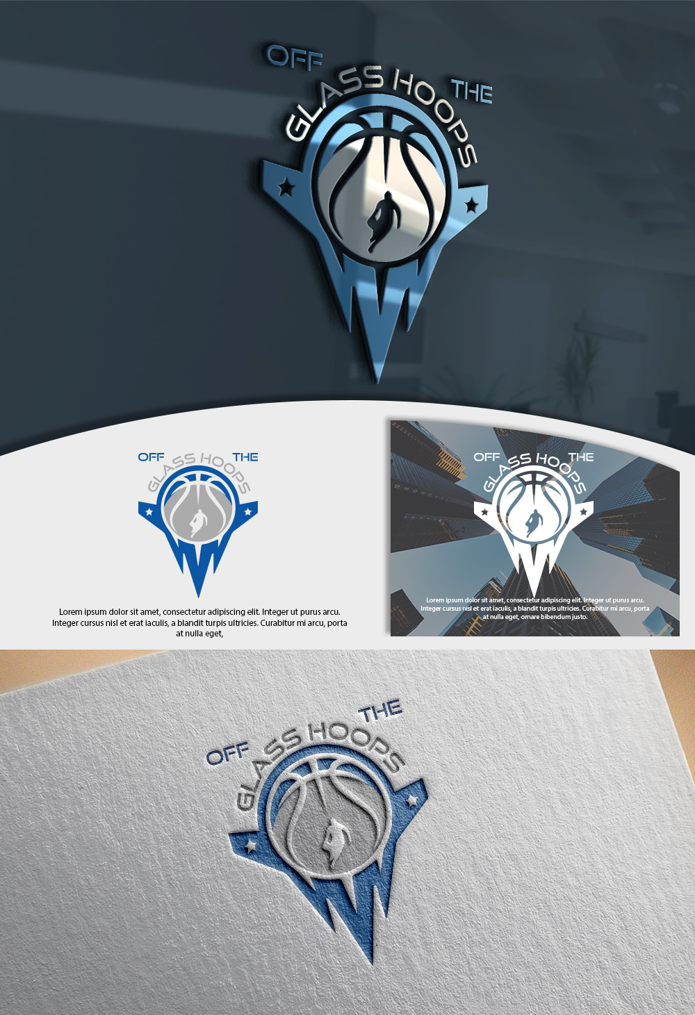 Logo Design by Renewable for Off the Glass Hoops | Design #16048697