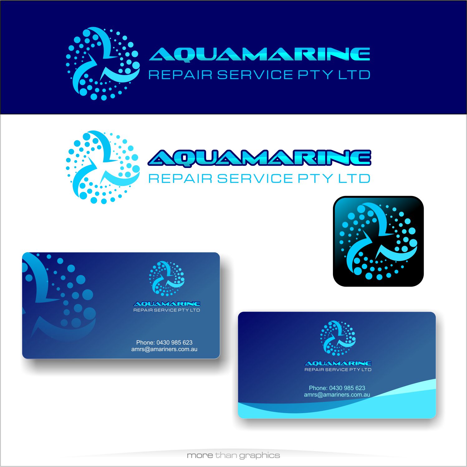 Logo Design by vladst2004 for Aquamarine Repair Services  | Design #15980828