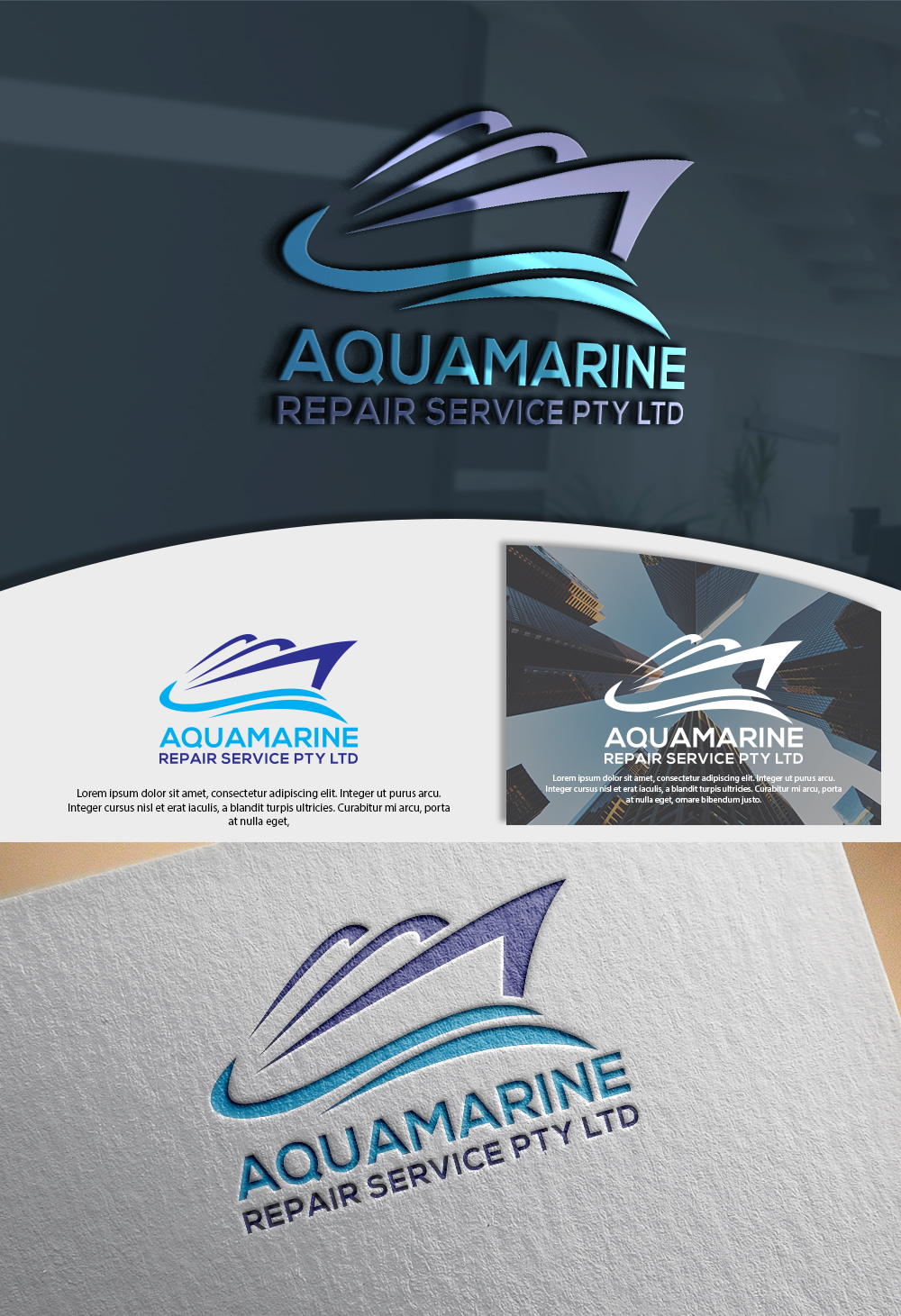 Logo Design by Renewable for Aquamarine Repair Services  | Design #15991820