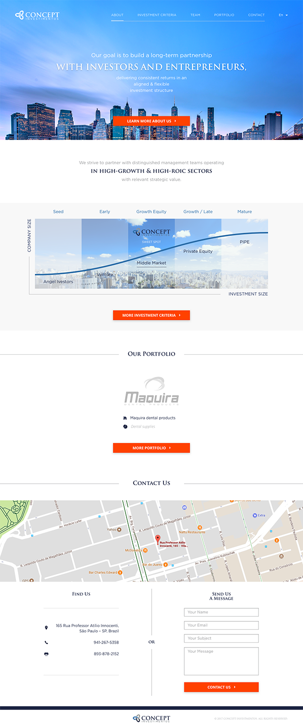 Web Design by Orhon.ao for Concept Investimentos | Design #15997842
