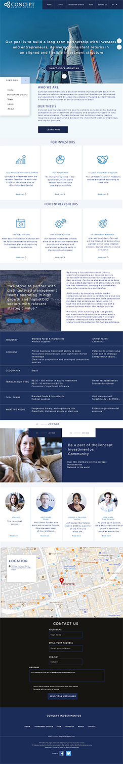 Web Design by Khloithoi Le for Concept Investimentos | Design #15992419