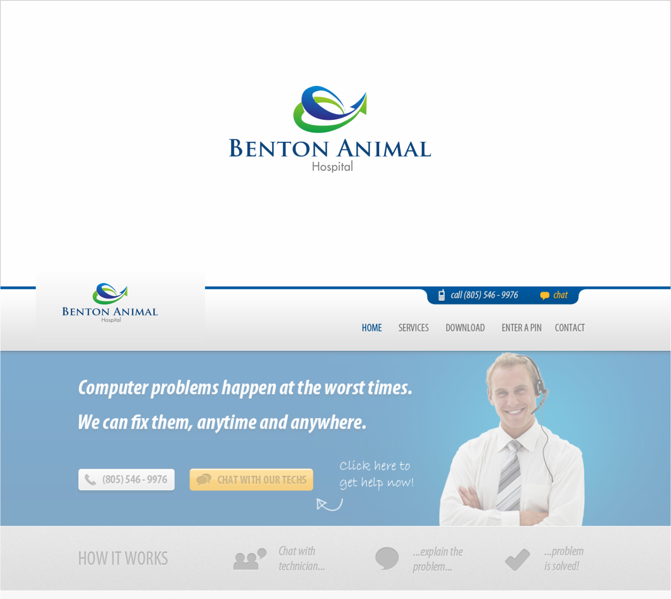 Logo Design by LikeaStone 2 for Benton Animal Hospital | Design #16001162