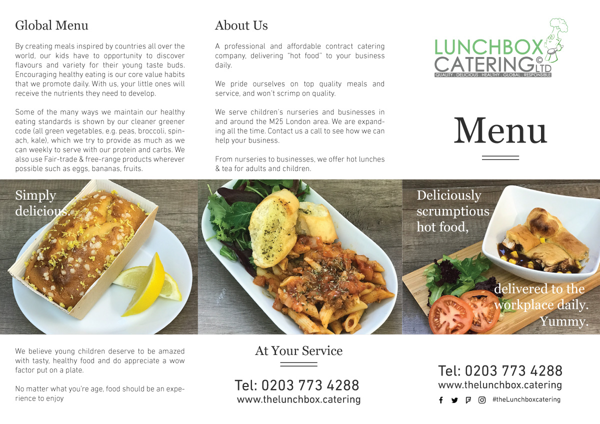 Flyer Design by Sergio Coelho for Lunchbox Catering | Design #16007022