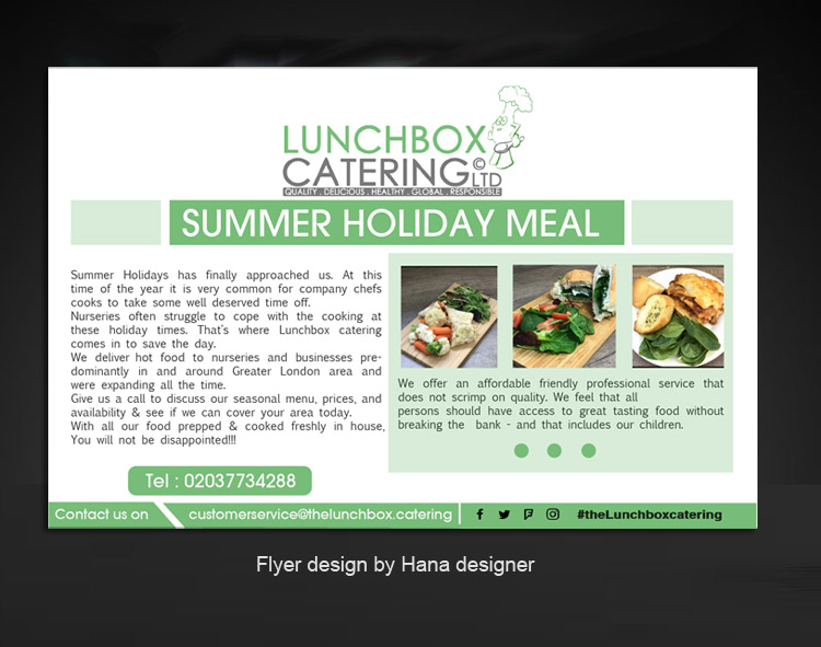 Flyer Design by Hana for Lunchbox Catering | Design #16008454