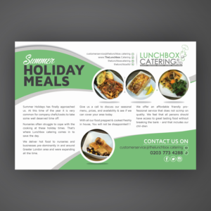 Flyer Design by Mariyam Khan for Lunchbox Catering | Design: #16021490