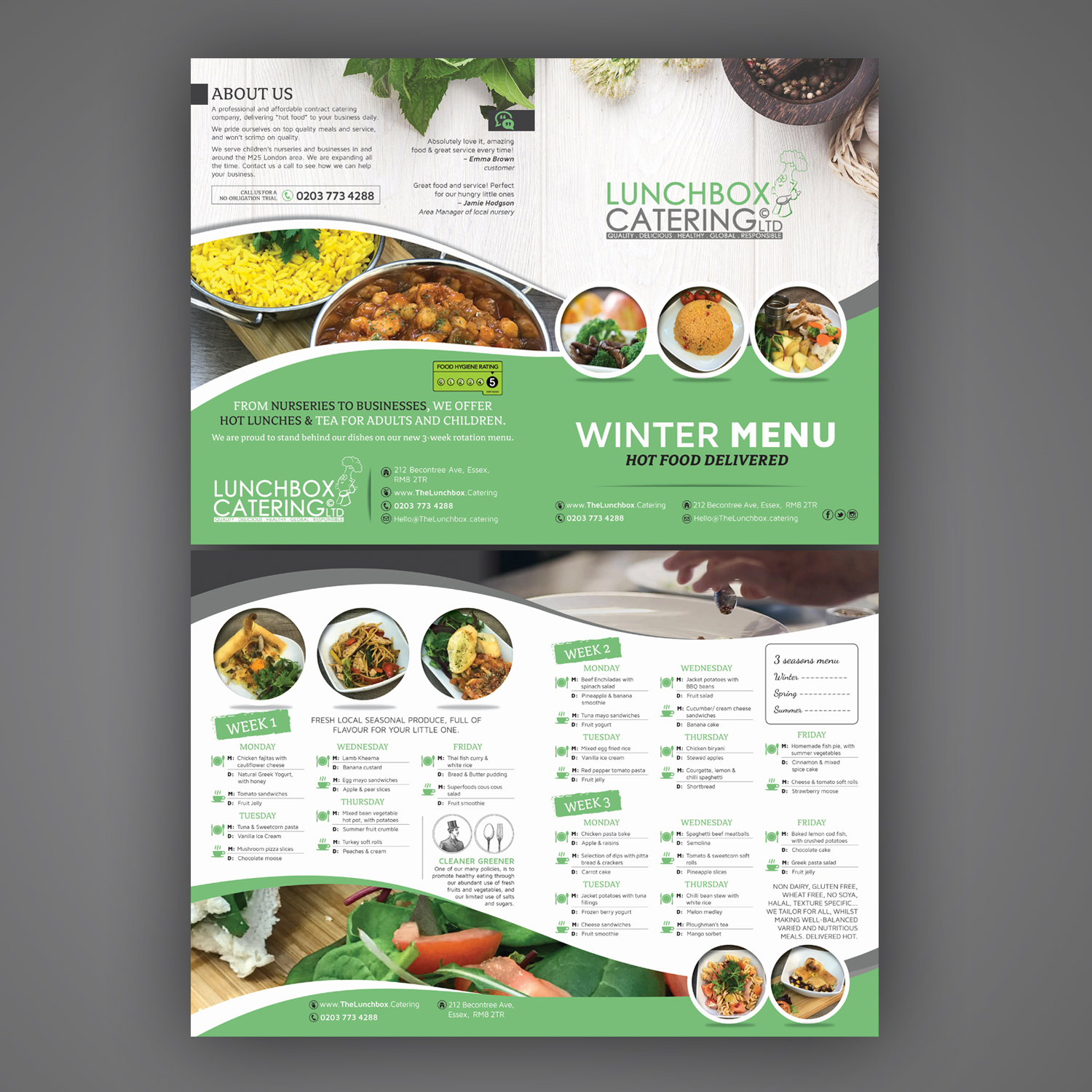 Design de Flyer par Mariyam Khan pour Lunchbox Catering | Design #16168220