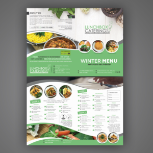 Flyer Design by Mariyam Khan for Lunchbox Catering | Design: #16168220