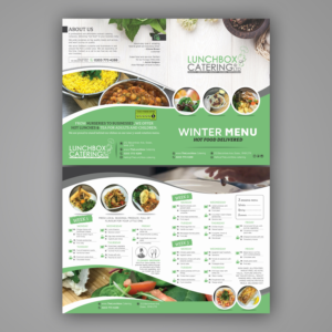 Flyer Design by Mariyam Khan for Lunchbox Catering | Design: #16210585