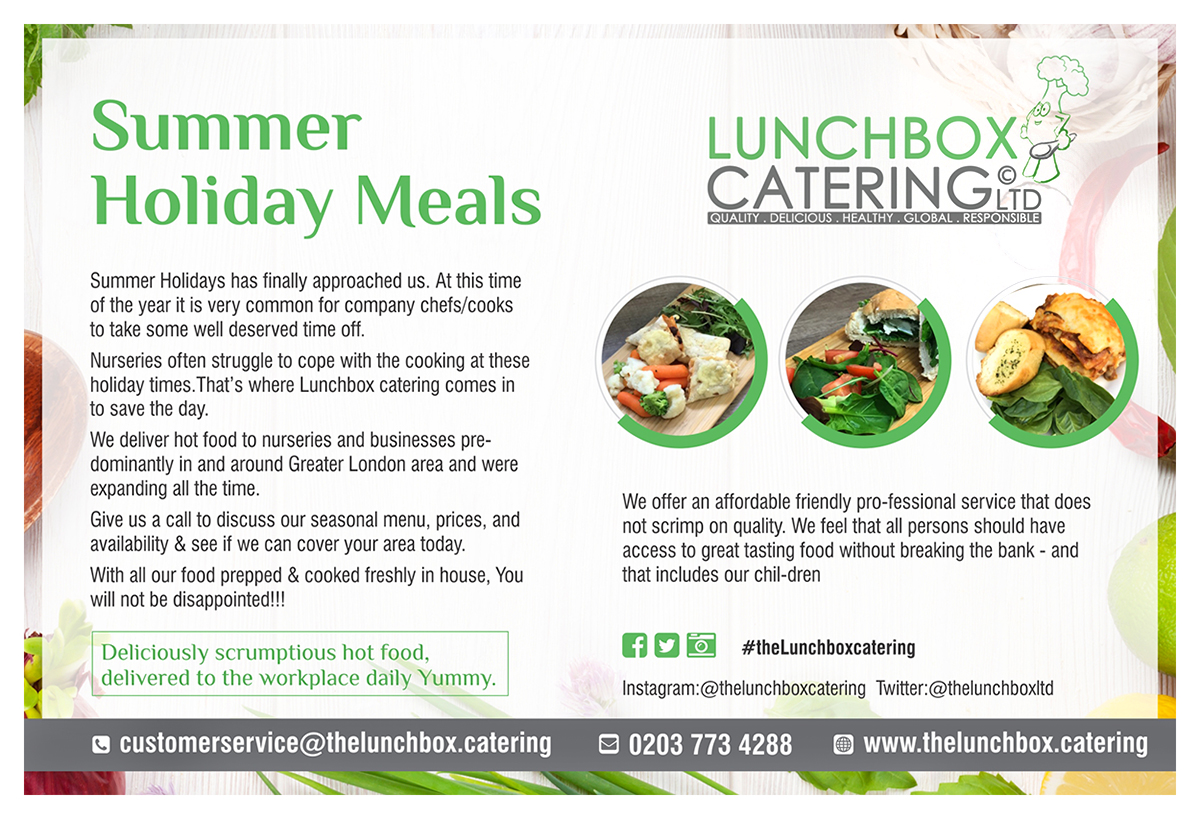Flyer Design by D Creative for Lunchbox Catering | Design #16009240