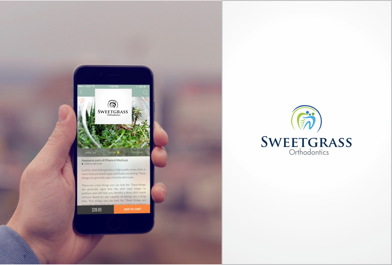 Logo Design by LikeaStone 2 for Sweetgrass Orthodontics | Design #16001141