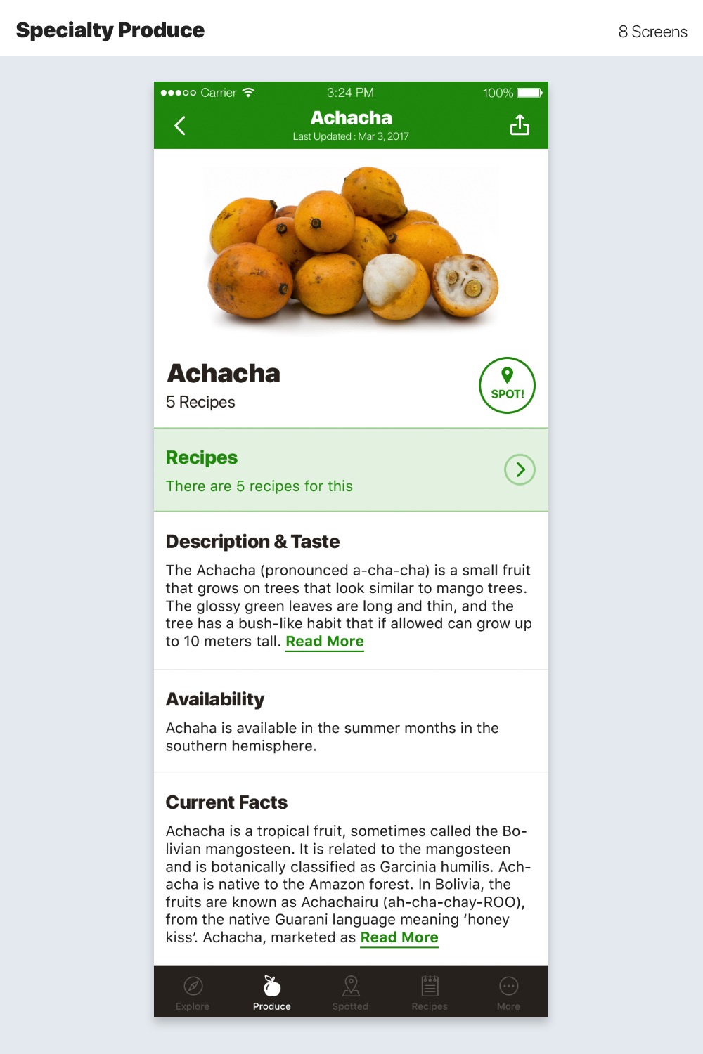 Diseño de aplicación (App) por Samphan para Specialty Produce | Diseño #16129945