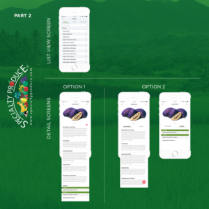 The Specialty Produce App - Modernization & Graphics User Interface Friendliness Updates | App Design by DesignCarry