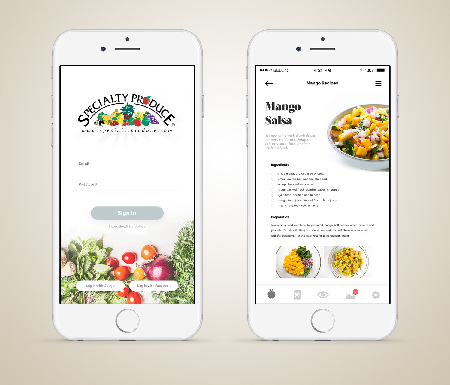 Diseño de aplicación (App) por eMango para Specialty Produce | Diseño #16072750