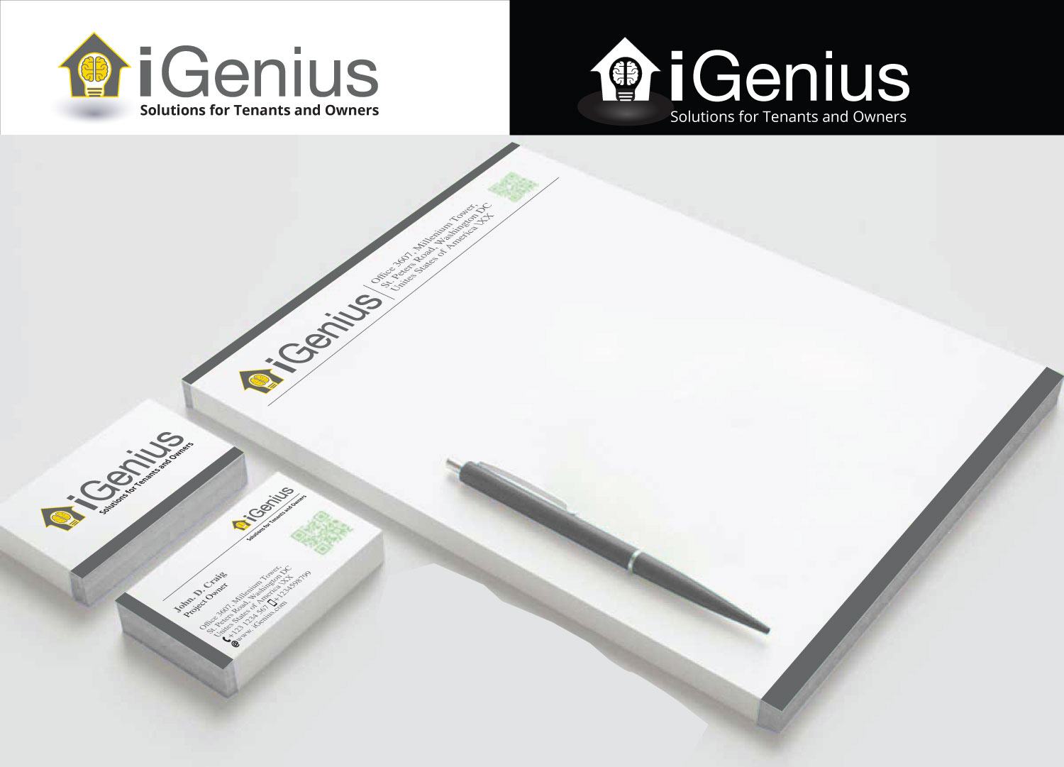 Logo Design by Kriyetiveworx for Yellow House Rentals | Design #16081900