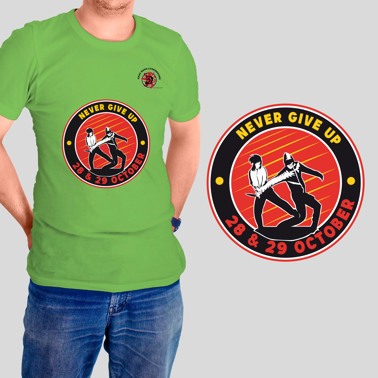 T-shirt Design by karixen for Kickyoufit krav Maga | Design #16089377