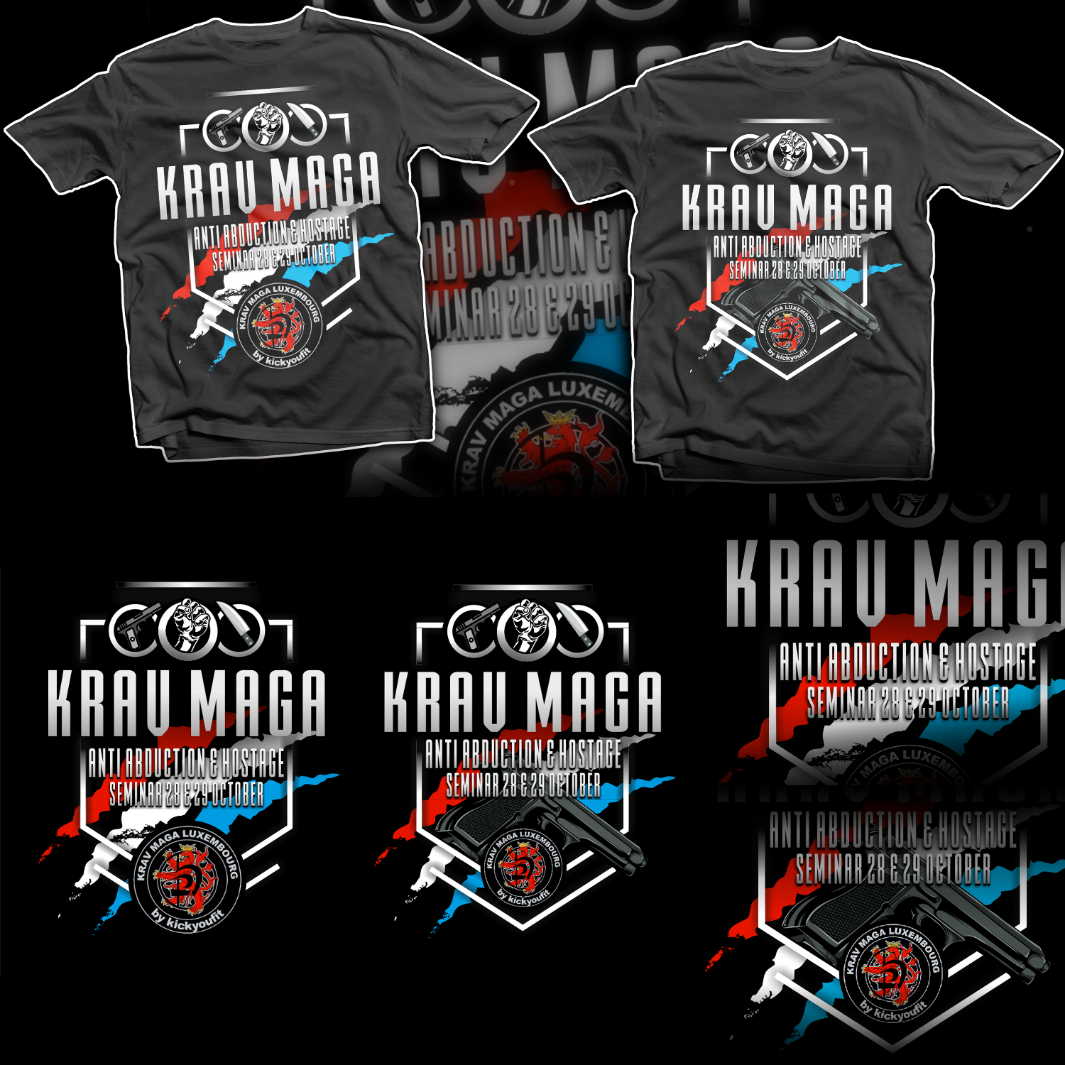 T-shirt Design by Patoxex for Kickyoufit krav Maga | Design #16061448