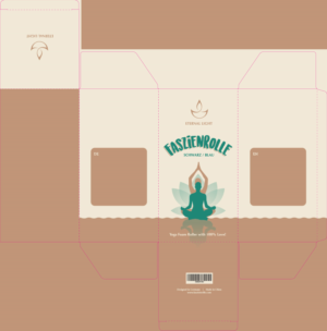 Box Packaging Design for Yoga Foam Roller | Packaging Design by Griet