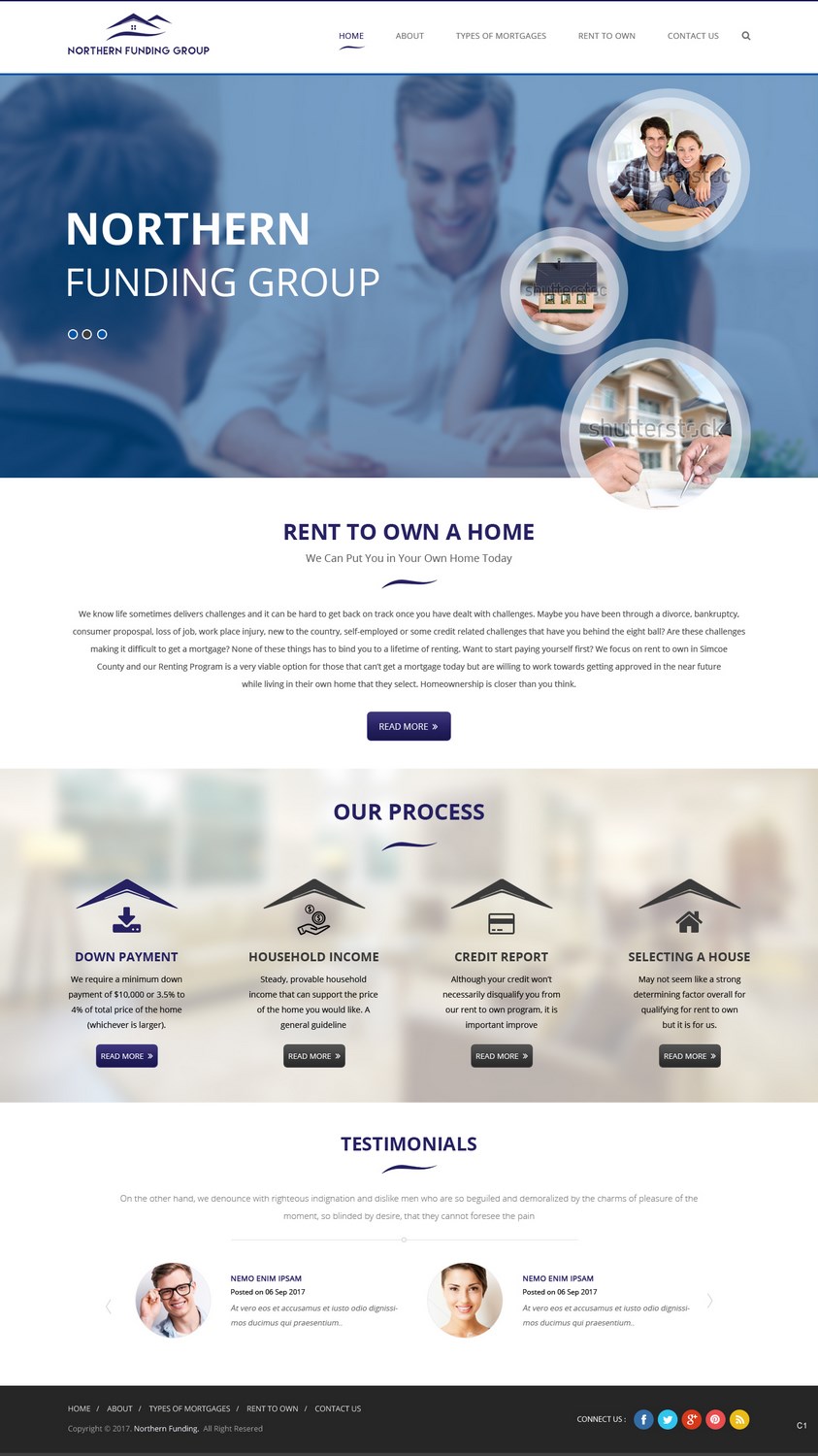 Web Design by pb for Northern Funding Group | Design #16003202