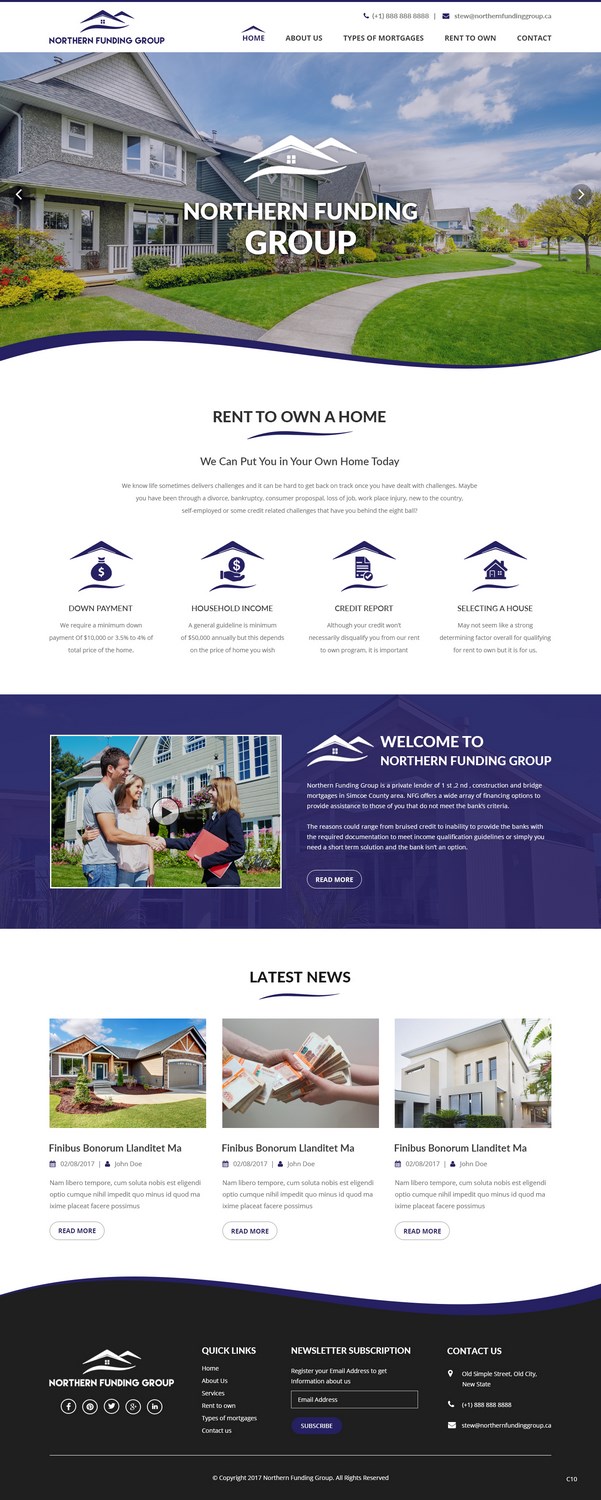 Web Design by pb for Northern Funding Group | Design #16003206