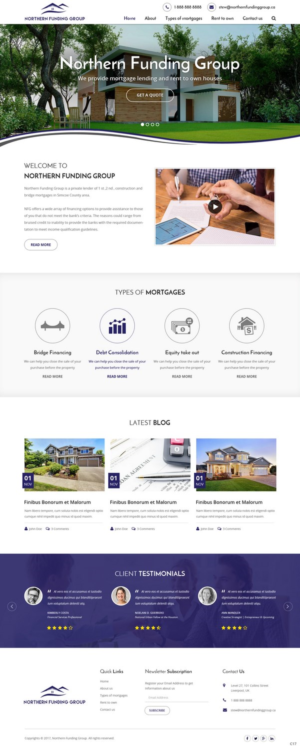 Web Design by pb for Northern Funding Group | Design: #16003209