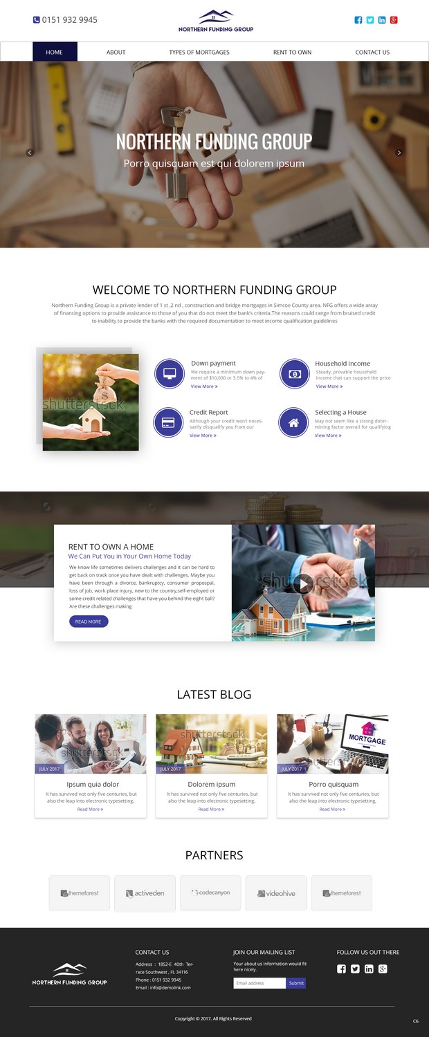 Web Design by pb for Northern Funding Group | Design #16003214