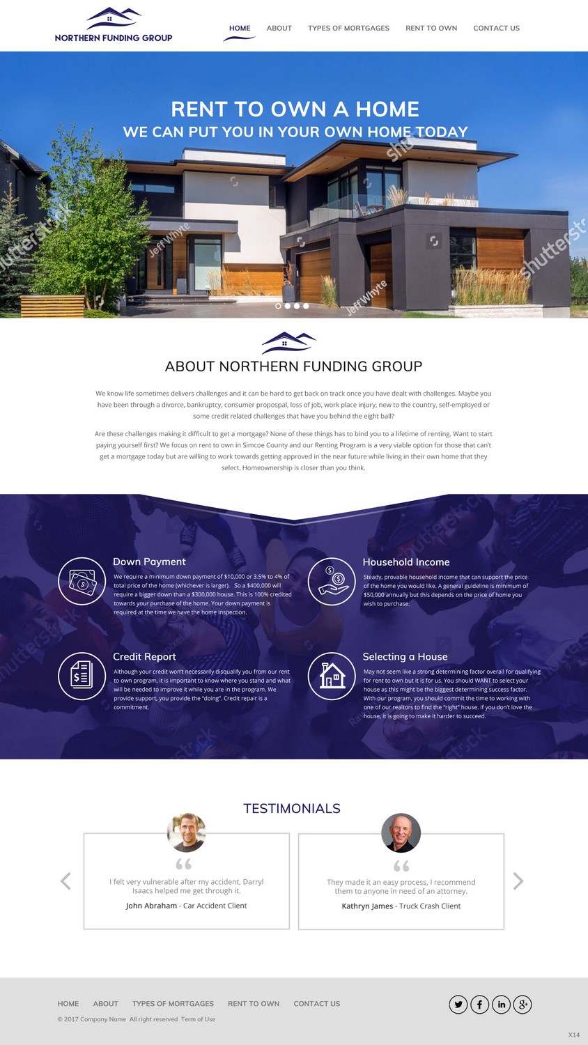 Web Design by pb for Northern Funding Group | Design #16003215