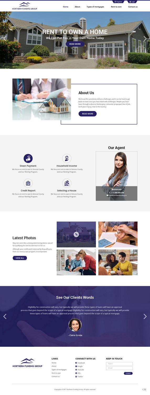 Web Design by pb for Northern Funding Group | Design #16010741