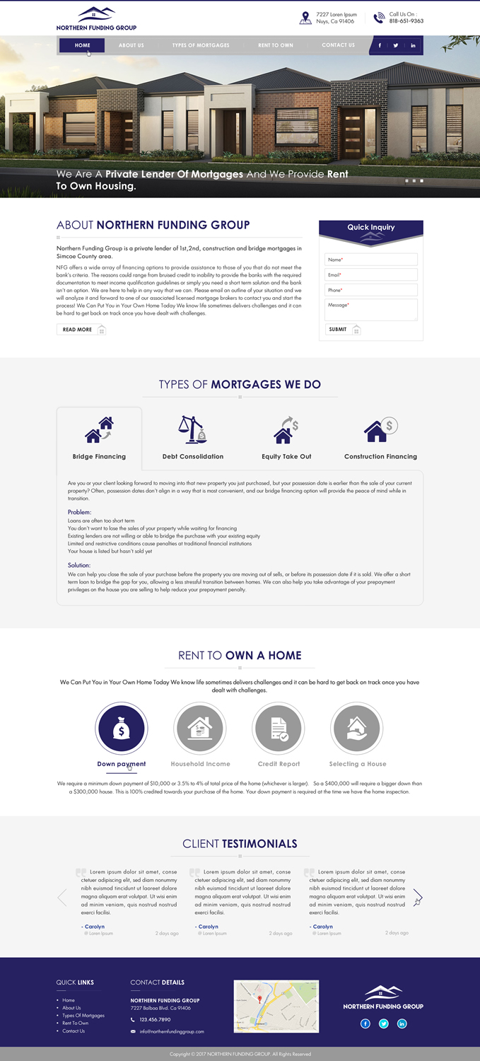 Web Design by Sbss for Northern Funding Group | Design: #16006713