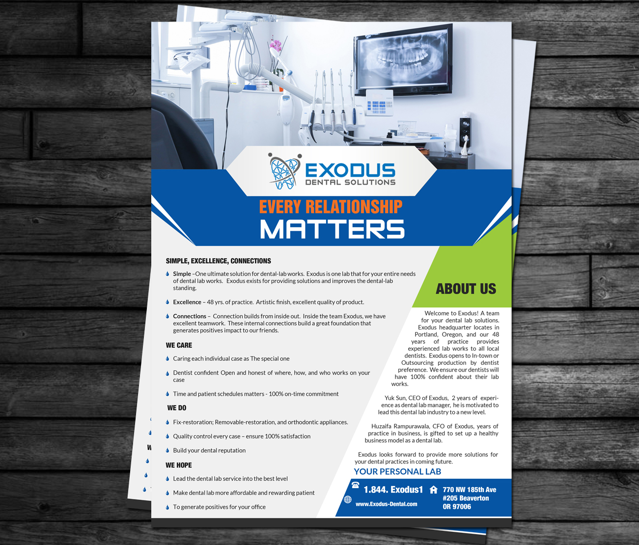 Design de Flyer par debdesign pour Exodus Dental Solutions | Design #16082932