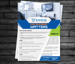Design de Flyer par debdesign pour Exodus Dental Solutions | Design : #16082932