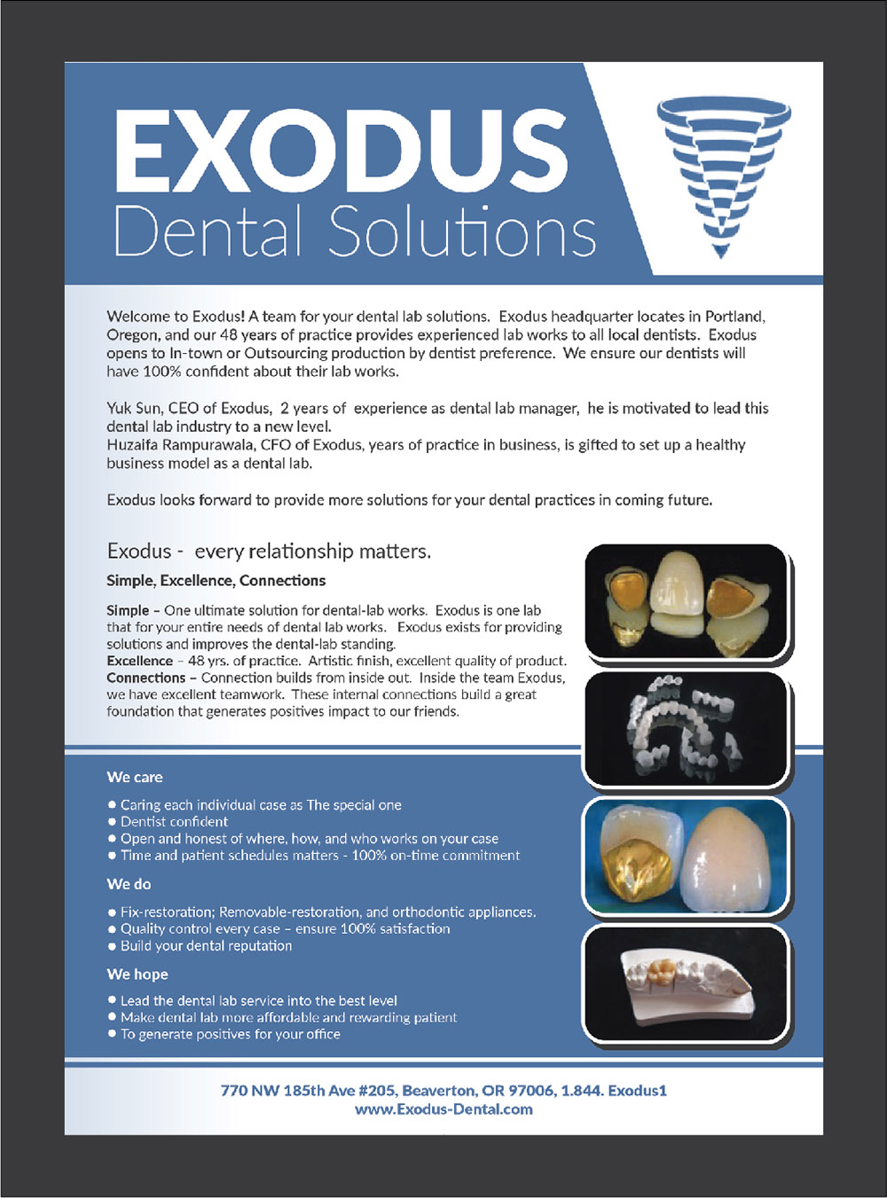 Design de Flyer par Deziners Zone pour Exodus Dental Solutions | Design #16073575