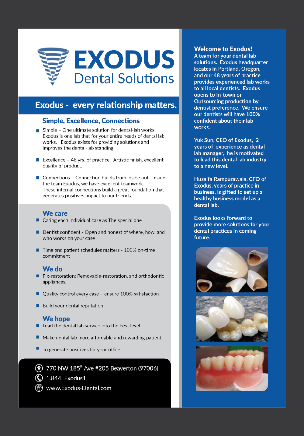 Design de Flyer par Deziners Zone pour Exodus Dental Solutions | Design #16075028