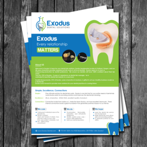 Diseño de Flyer por creative.bugs para Exodus Dental Solutions | Diseño: #16074382