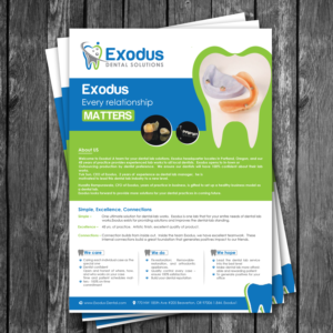 Diseño de Flyer por creative.bugs para Exodus Dental Solutions | Diseño: #16080903