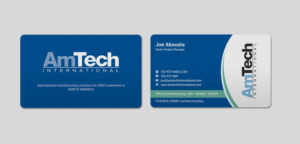 Business Card Design by INDIAN_Ashok for AmTech International | Design: #16059702