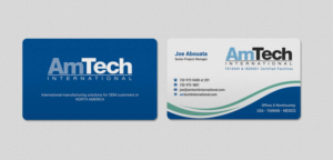 Design de Carte de Visite par INDIAN_Ashok pour AmTech International | Design : #16059705