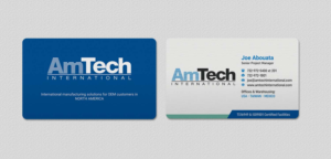 Business Card Design by INDIAN_Ashok for AmTech International | Design: #16059707