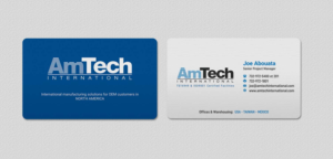 Business Card Design by INDIAN_Ashok for AmTech International | Design: #16059718
