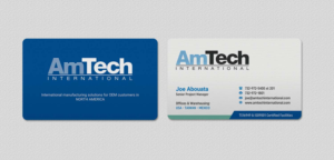 Business Card Design by INDIAN_Ashok for AmTech International | Design: #16059731