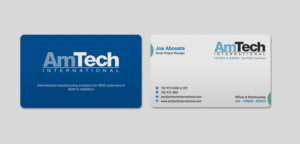 Business Card Design by INDIAN_Ashok for AmTech International | Design: #16059733