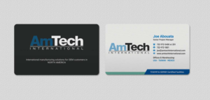 Business Card Design by INDIAN_Ashok for AmTech International | Design: #16059738