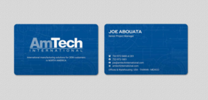 Business Card Design by INDIAN_Ashok for AmTech International | Design: #16064279